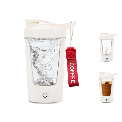ZIEEZCYY Electric Shaker Bottle Portable Protein Shaker Bottle Mixer Cup USB C Shaker Cups for Smooth Protein Shakes BPA-Free Tritan 450ml 16oz Stir Cup 500mAh Rechargeable Shaker Bottle